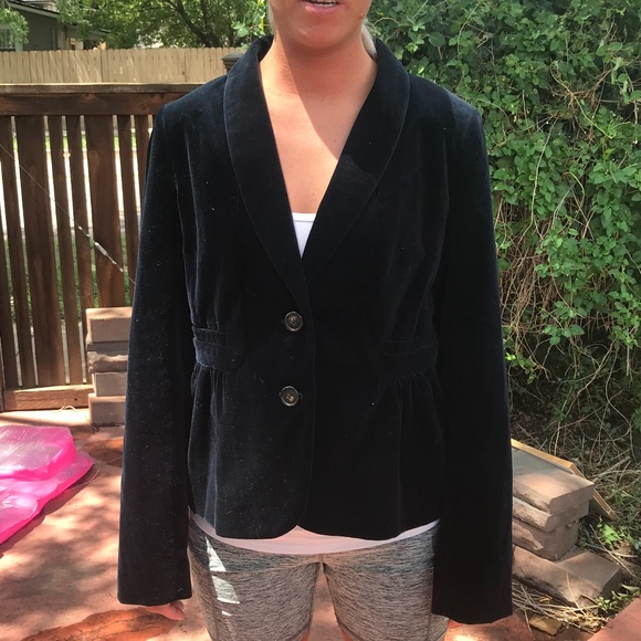 J. Crew Jackets & Blazers - NEW J. Crew Blue Cotton Velvet Jacket